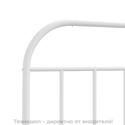 Метална табла за глава, бяла, 75 см