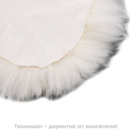 Килим от овча кожа, 60х180 см, тъмносив меланж