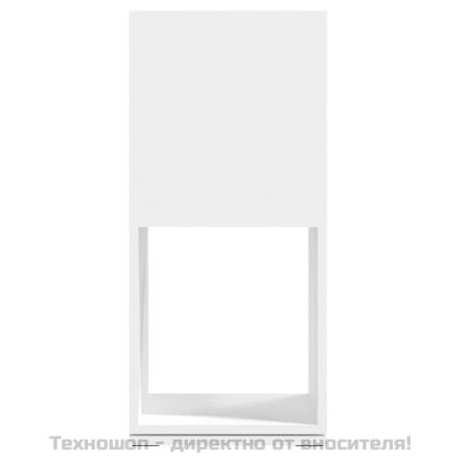 Въртящ се шкаф, бял, 34,5x34,5x75,5 см, инженерно дърво