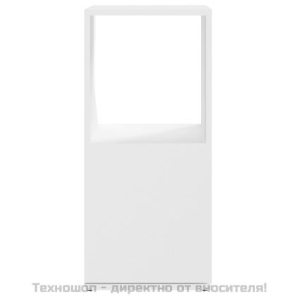 Въртящ се шкаф, бял, 34,5x34,5x75,5 см, инженерно дърво