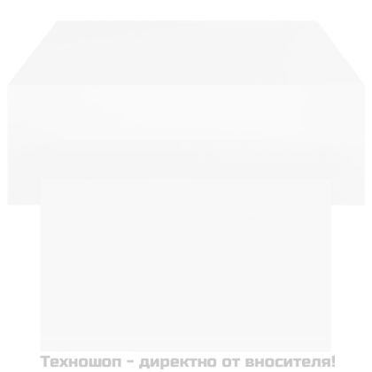 Маса за кафе, бяла, 105x55x32 см, инженерно дърво