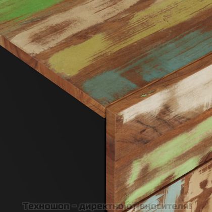 Нощно шкафче 50x33x60 см масивно регенерирано и инженерно дърво