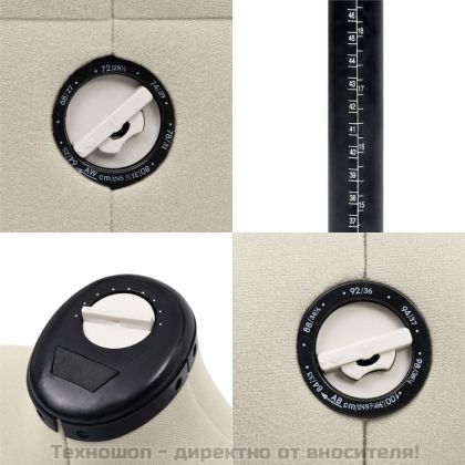 Регулируем манекен, женски, кремав, размер S/33-40