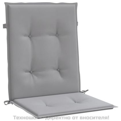 Възглавници за столове 6 бр сиви Оксфорд плат