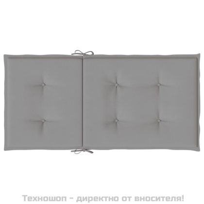 Възглавници за столове 6 бр сиви Оксфорд плат