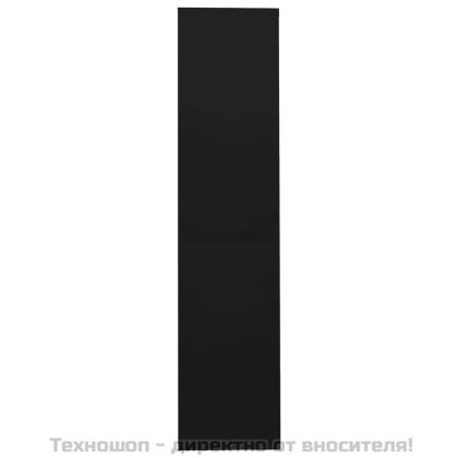Офис шкаф с плъзгаща се врата, черен, 90x40x180 см, стомана