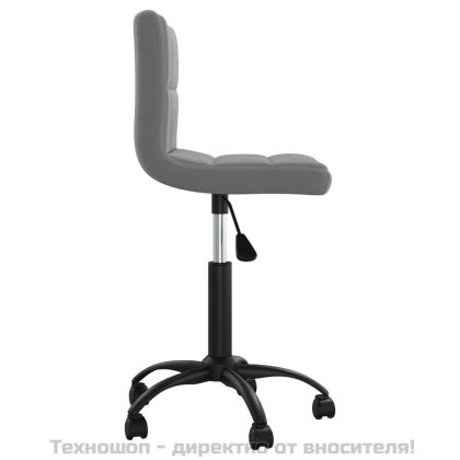 Въртящ се офис стол, тъмносив, кадифе