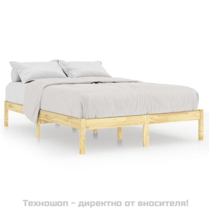 Рамка за легло, дърво масив, 150x200 cм, King Size