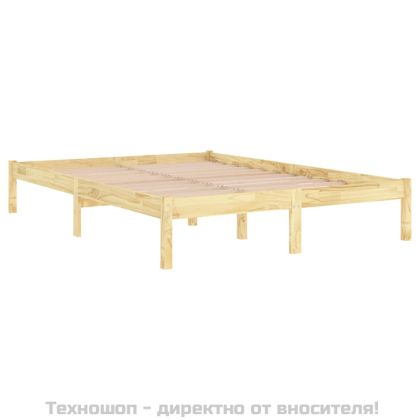 Рамка за легло, дърво масив, 150x200 cм, King Size