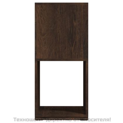 Въртящ се шкаф, опушен дъб, 34,5x34,5x75,5 см, инженерно дърво