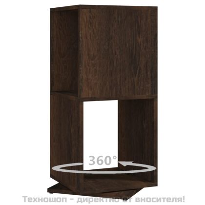 Въртящ се шкаф, опушен дъб, 34,5x34,5x75,5 см, инженерно дърво