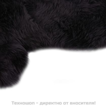 Килим от овча кожа, 60х180 см, тъмносив