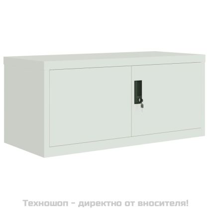 Шкаф за папки светлосив 90x40x220 см стомана
