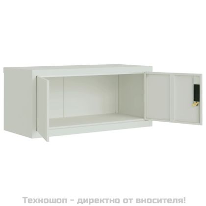 Шкаф за папки светлосив 90x40x220 см стомана