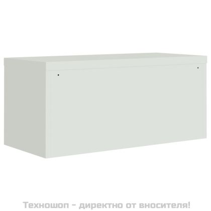 Шкаф за папки светлосив 90x40x220 см стомана