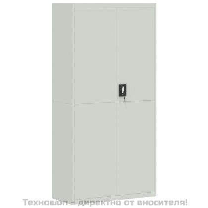 Шкаф за папки светлосив 90x40x220 см стомана