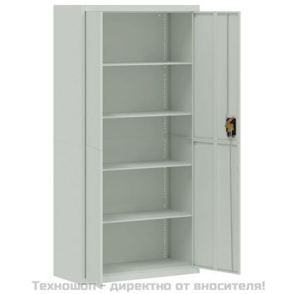 Шкаф за папки светлосив 90x40x220 см стомана