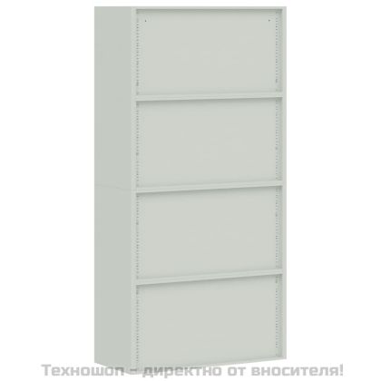 Шкаф за папки светлосив 90x40x220 см стомана