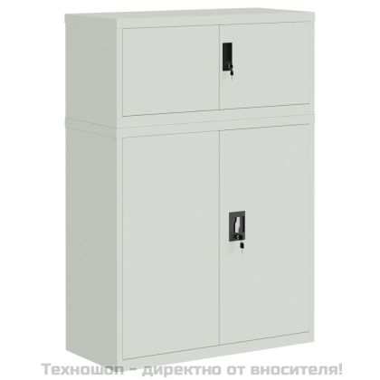 Шкаф за папки светлосив 90x40x130 см стомана