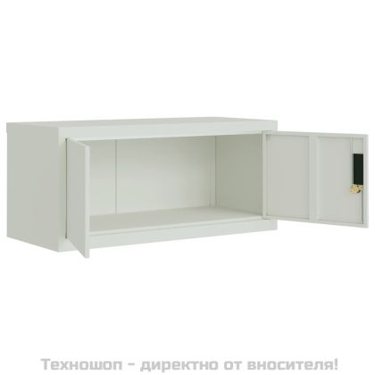 Шкаф за папки светлосив 90x40x130 см стомана