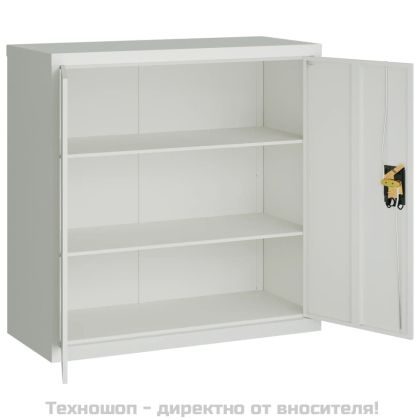 Шкаф за папки светлосив 90x40x130 см стомана