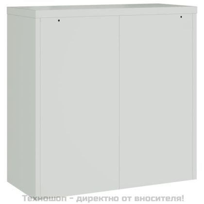 Шкаф за папки светлосив 90x40x130 см стомана