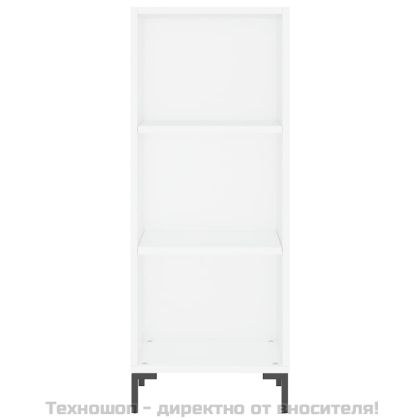 Висок шкаф, бял, 34,5x34x180 см, инженерно дърво