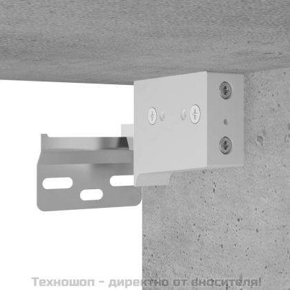 Висок шкаф, бетонно сив, 69,5x34x180 см, инженерно дърво