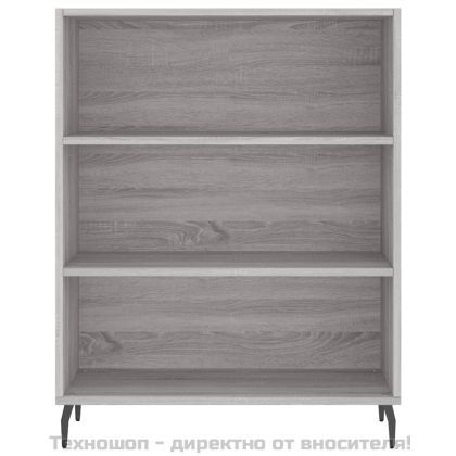 Висок шкаф, сив сонома, 69,5x34x180 см, инженерно дърво