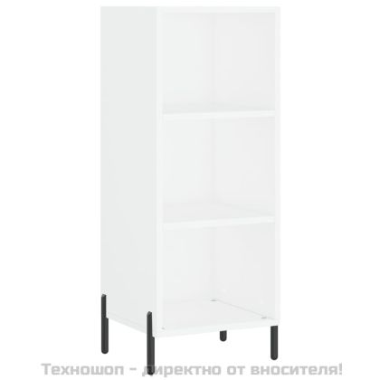 Висок шкаф, бял, 34,5x34x180 см, инженерно дърво