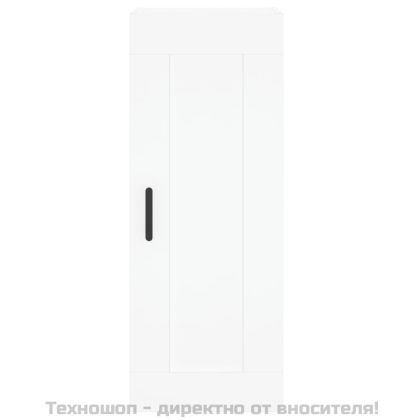 Висок шкаф, бял, 34,5x34x180 см, инженерно дърво