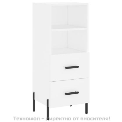 Висок шкаф, бял, 34,5x34x180 см, инженерно дърво