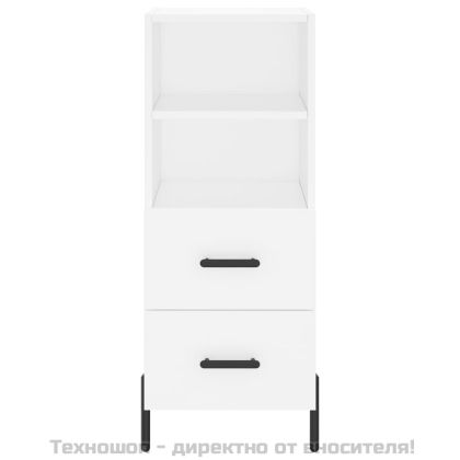 Висок шкаф, бял, 34,5x34x180 см, инженерно дърво