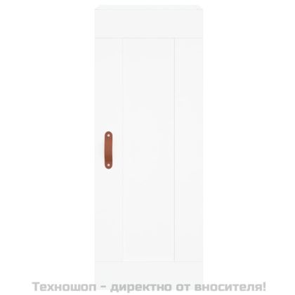 Висок шкаф, бял, 34,5x34x180 см, инженерно дърво