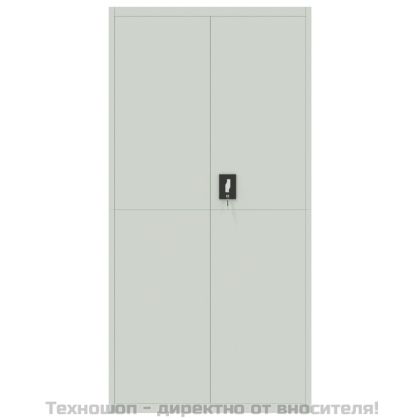 Шкаф за папки светлосив 90x40x180 см стомана