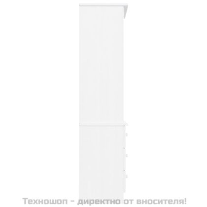 Библиотека с чекмеджета ALTA, бяла, 60x35x142 см, бор масив