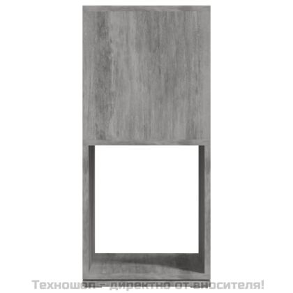 Въртящ се шкаф, бетонно сив, 34,5x34,5x75,5 см, инженерно дърво
