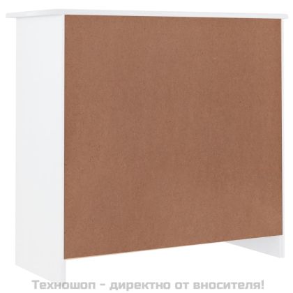 Сайдборд ALTA, бял, 77x35x73 см, борово дърво масив