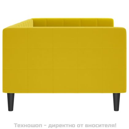 Кушетка, жълта, 90x200 см, кадифе
