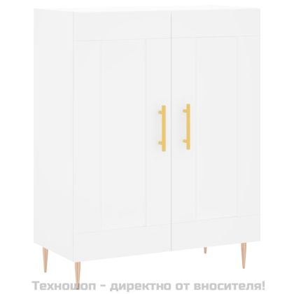 Висок шкаф, бял, 69,5x34x180 см, инженерно дърво