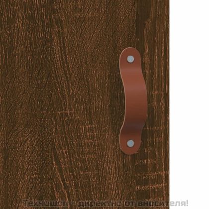 Висок шкаф, кафяв дъб, 69,5x34x180 см, инженерно дърво