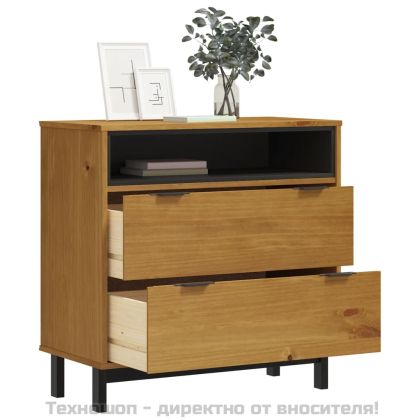 Шкаф с чекмеджета FLAM, 80x40x80 см, борово дърво масив