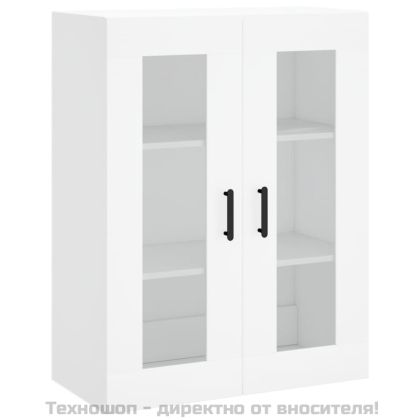 Висок шкаф, бял, 69,5x34x180 см, инженерно дърво