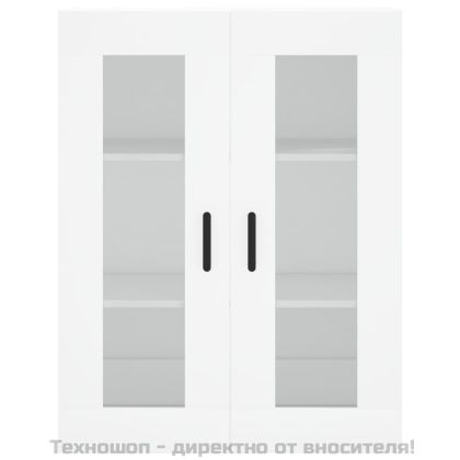 Висок шкаф, бял, 69,5x34x180 см, инженерно дърво