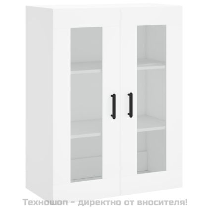 Висок шкаф, бял, 69,5x34x180 см, инженерно дърво