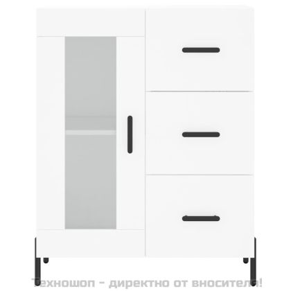 Висок шкаф, бял, 69,5x34x180 см, инженерно дърво