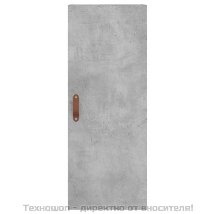 Висок шкаф, бетонно сив, 34,5x34x180 см, инженерно дърво