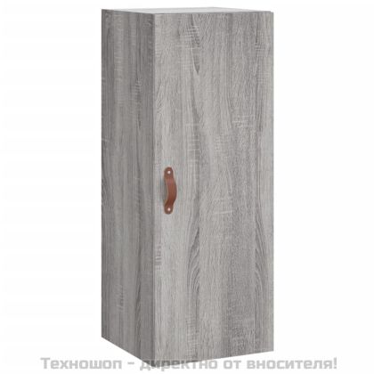 Висок шкаф, сив сонома, 34,5x34x180 см, инженерно дърво
