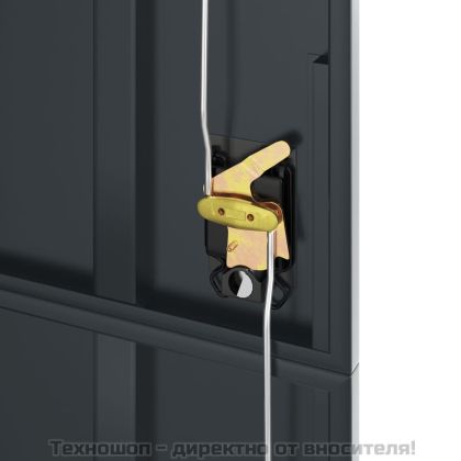 Шкаф за папки антрацит 90x40x200 см стомана