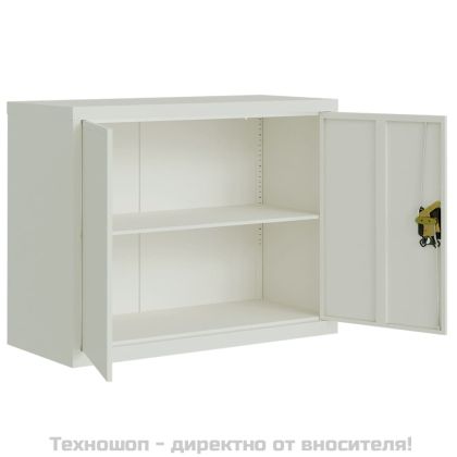 Шкаф за папки светлосив 90x40x70 см стомана